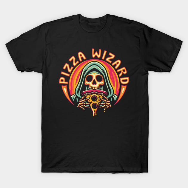 Pizza Wizard Magic Design V2 T-Shirt by Trendsdk